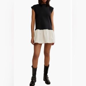 Free People Enya Mixed Media Minidress Sz. XS ( will fit S)